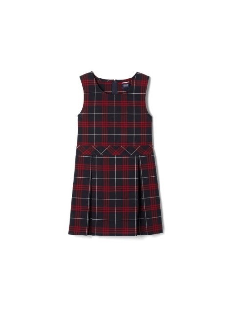 KCA approved navy and red plaid jumper for chapel Thursdays