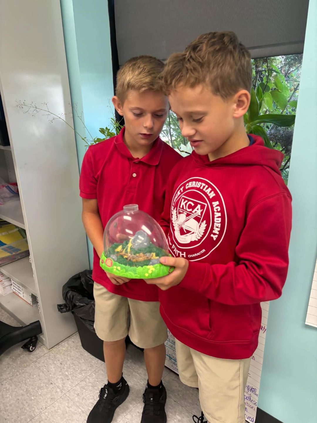 KCA students studying a habitat
