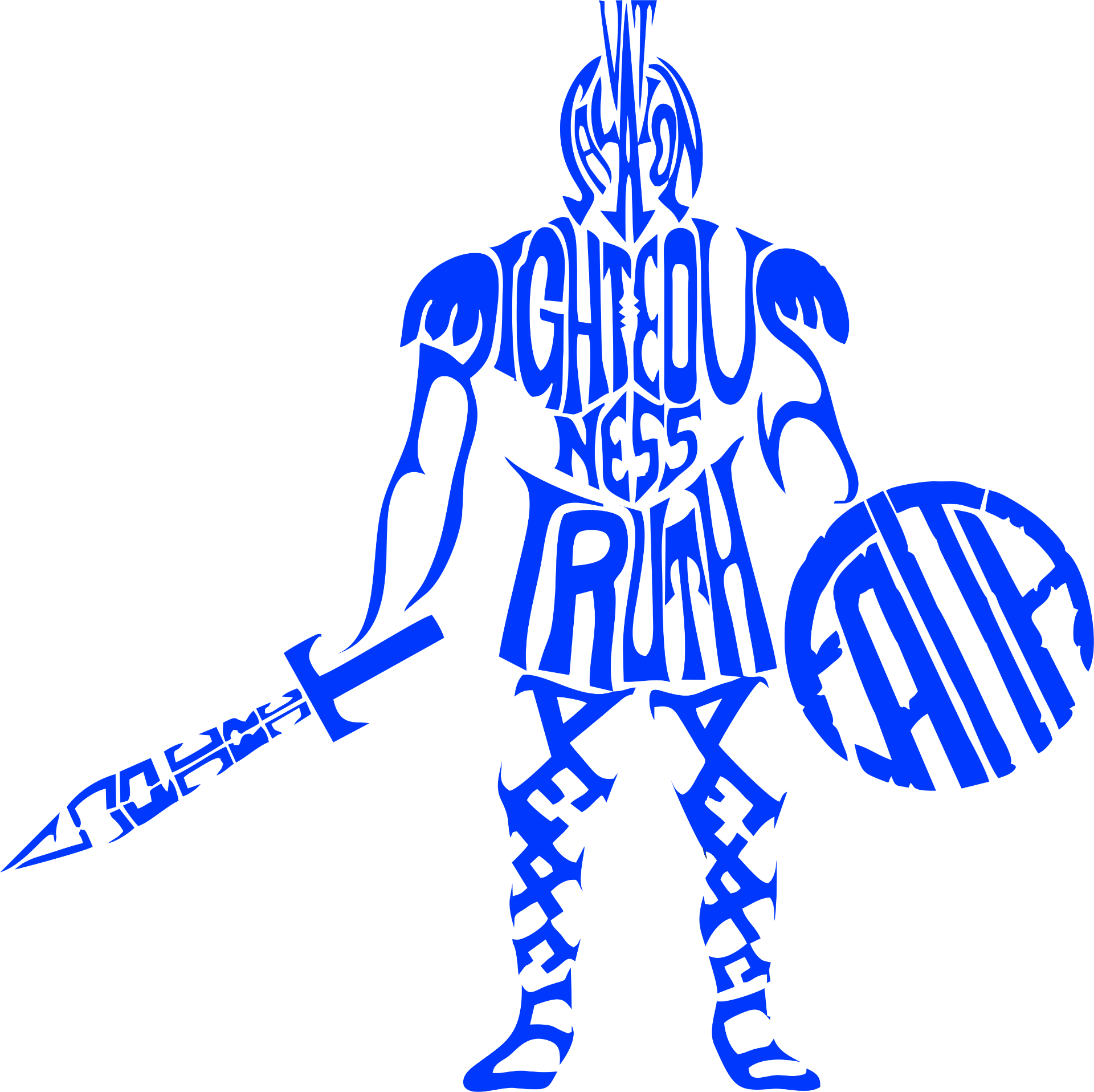 KCA Warriors typographic knight mascot